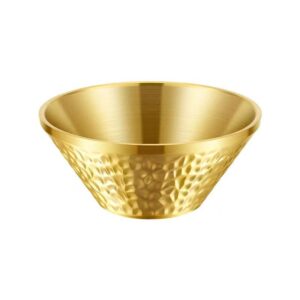 Bol à Smoothie et Nouilles en Acier Inoxydable 304 - Design Martelé Double Paroi - Style Japandi