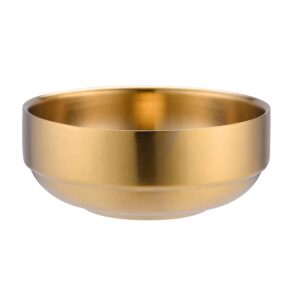 Grand Bol à Ramen de Style Coréen - Acier Inoxydable 304 Double Paroi - Or ou Argent